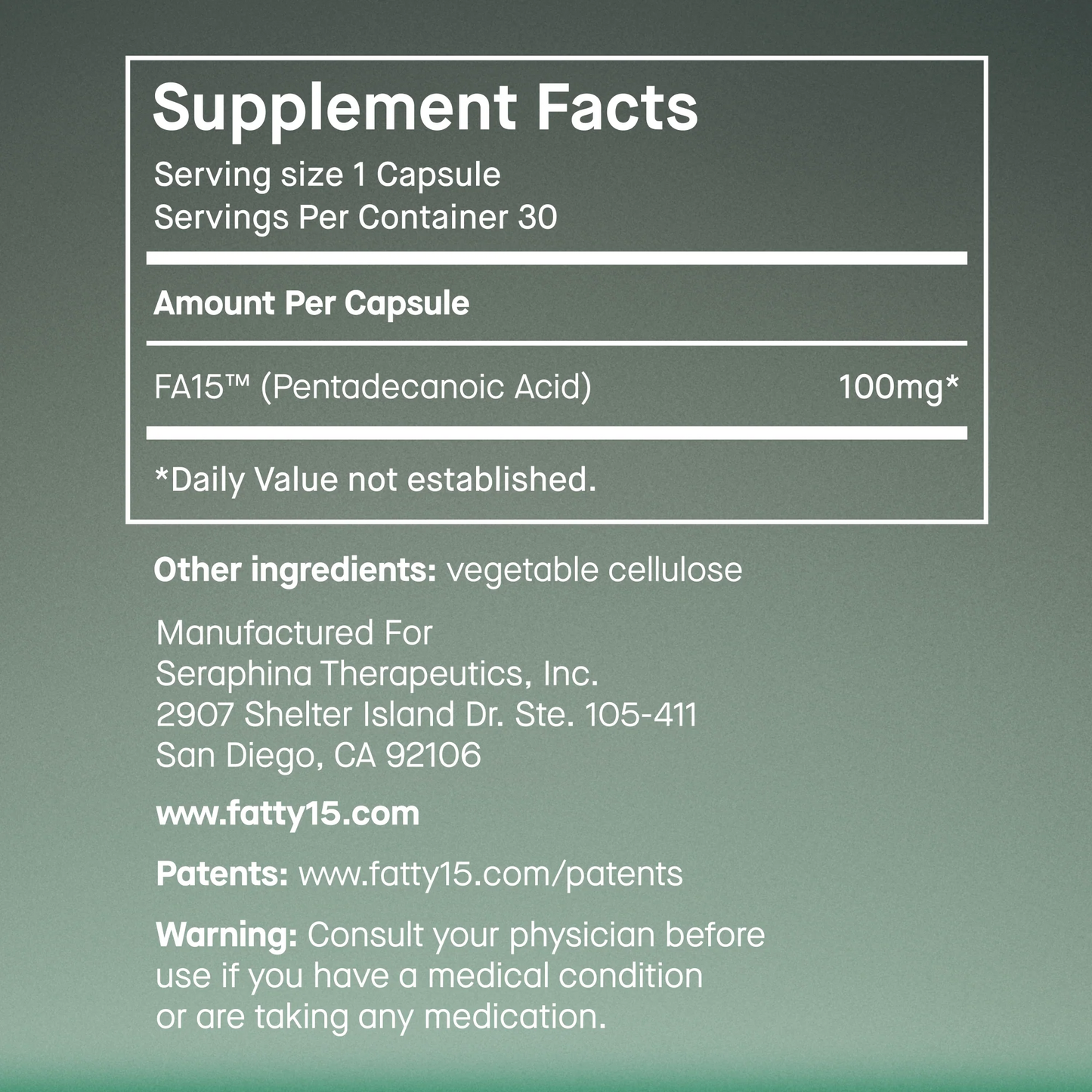 Fatty15 Healthy Aging Supplement